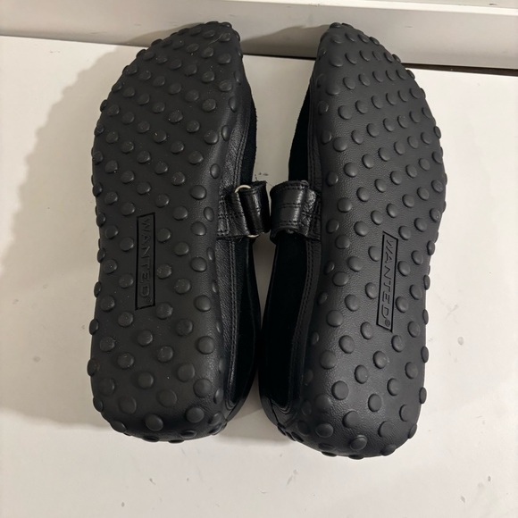 Wanted Leather Preppy Grunge Suede Black Strap Mary Jane Shoes Size 8.5 - Picture 7 of 10